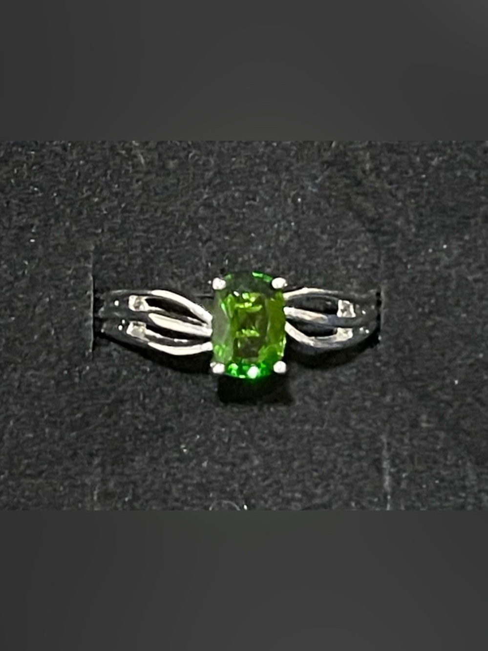 Chrome diopside sterling silver ring - Picture 5 of 6